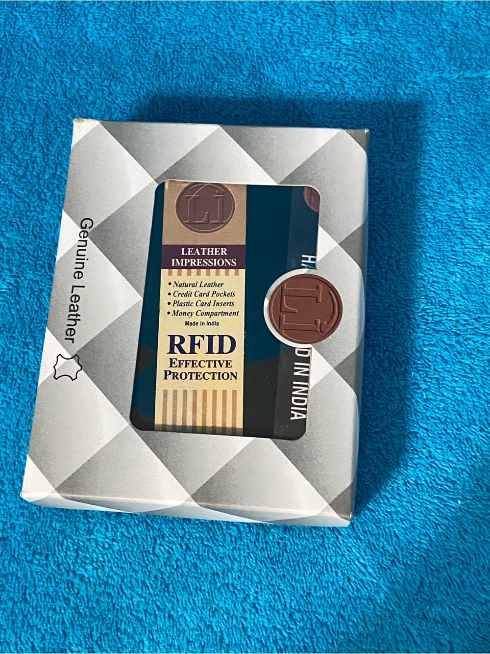 Impressions RFID Leather Wallet - Black and Brown